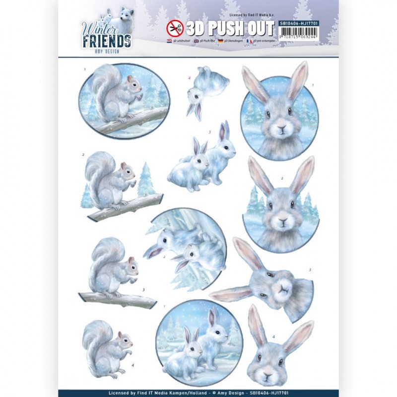 Arctische Vrienden Winter Friends - 3D-Uitdrukvel van Amy Design