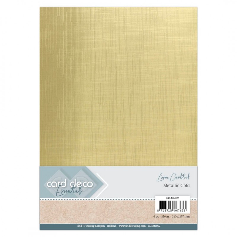 Goud - Metallic Linnenkarton by Card Deco Goud - Metallic Linnenkarton by Card Deco