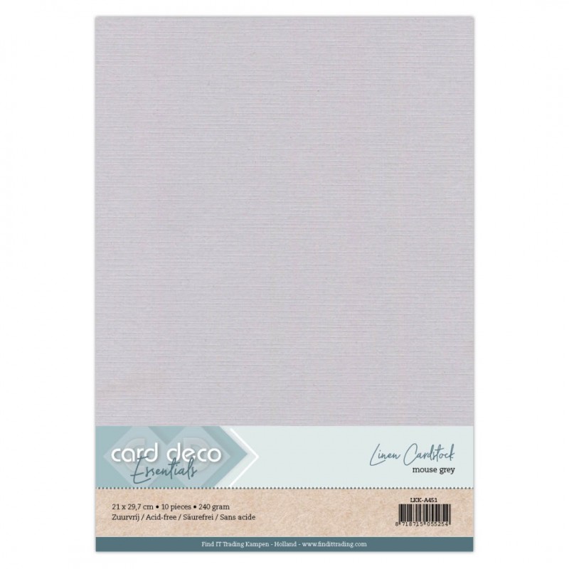 A4 Muisgrijs Linnenkarton 
