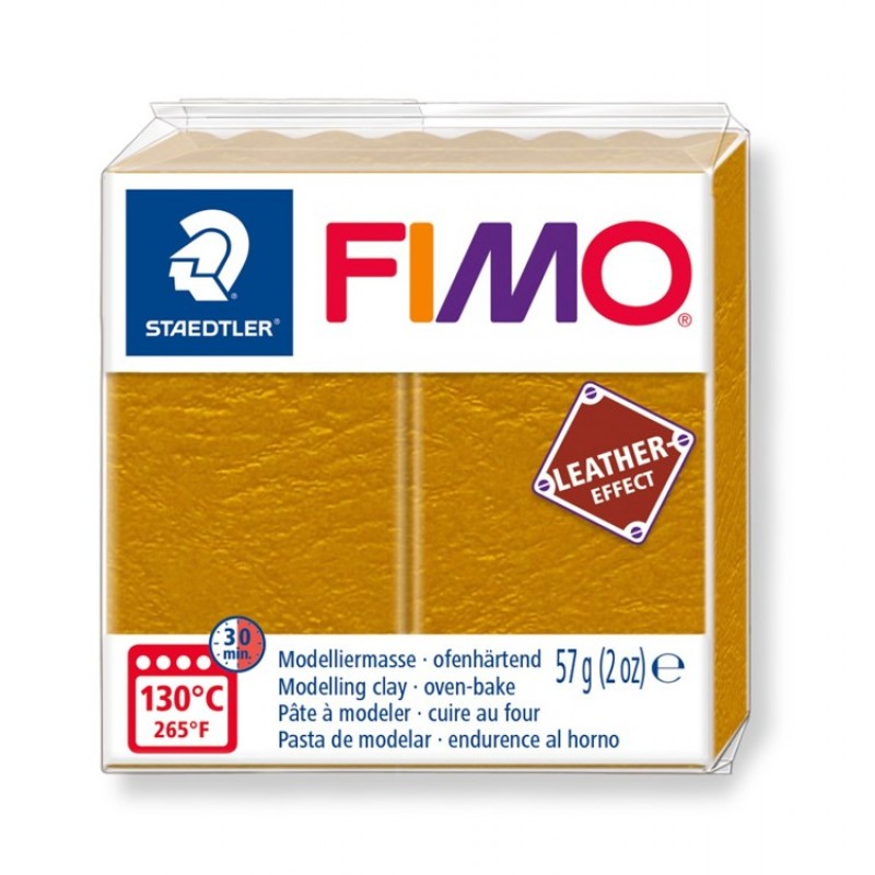 Oker Fimo Ledereffect