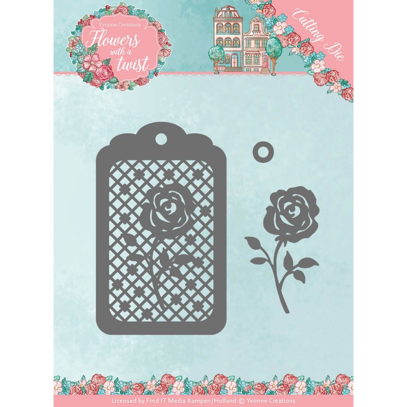 Rose Label - Flowers with a Twist - Snijmal - Yvonne Creations