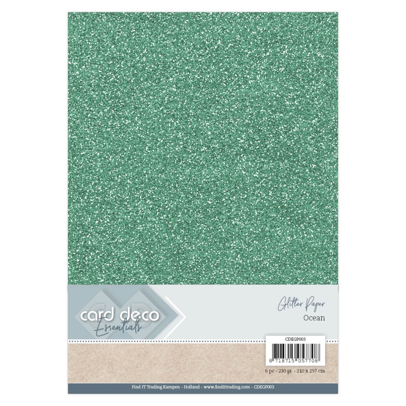A4 Ocean Glitterpapier