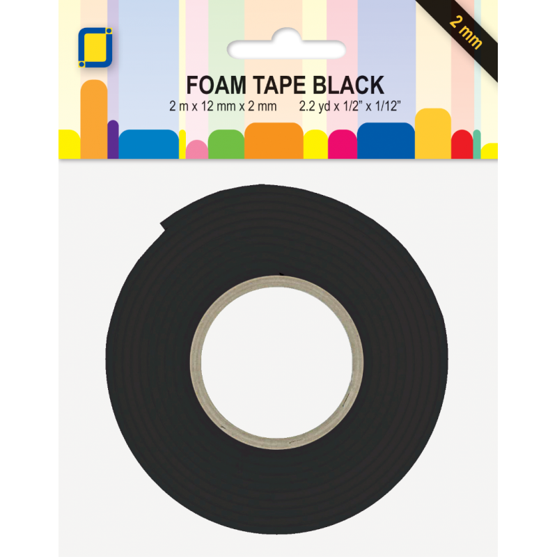 3D Foam Tape rolls Black 2mm