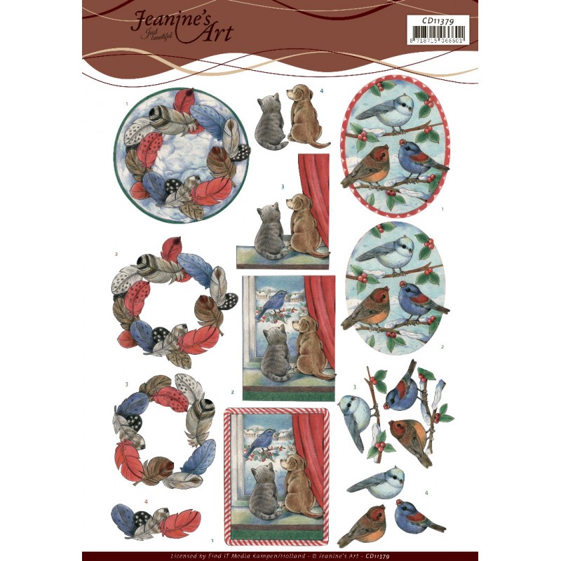 Snow Scenes 3D Cutting Sheet by Jeanine's Art
