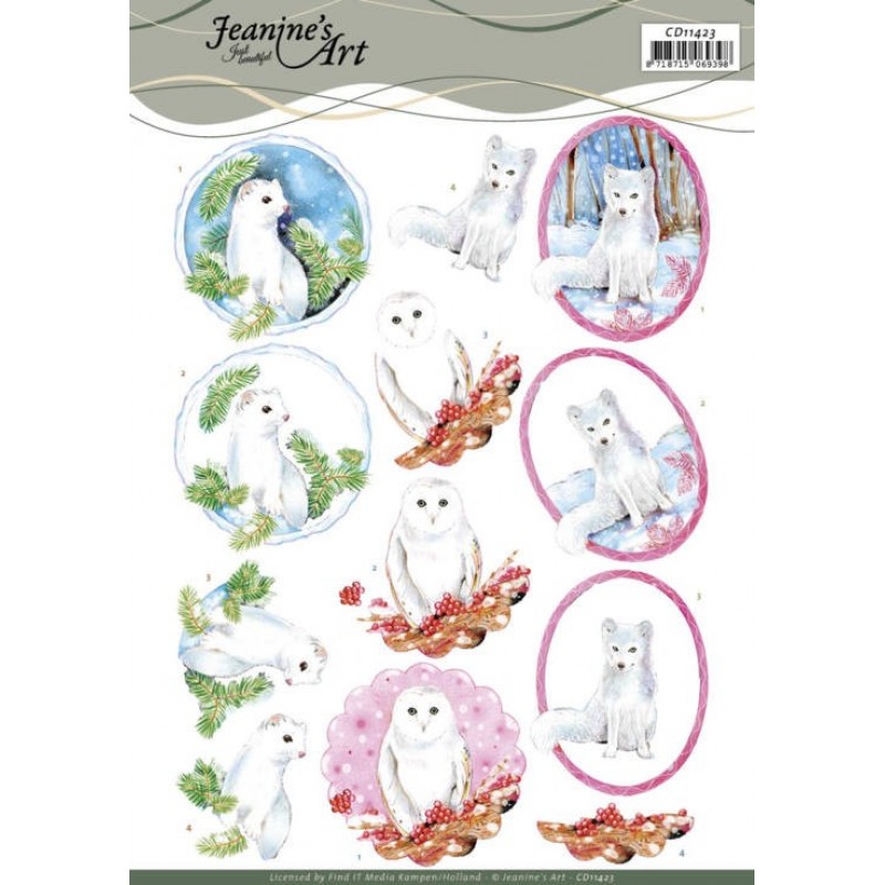 Winter Animals 3D Cutting Sheet by Jeanine's Art