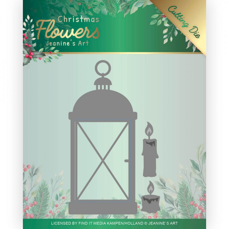 Christmas Lantern - Christmas FlowersCutting Die by Jeanine's Art