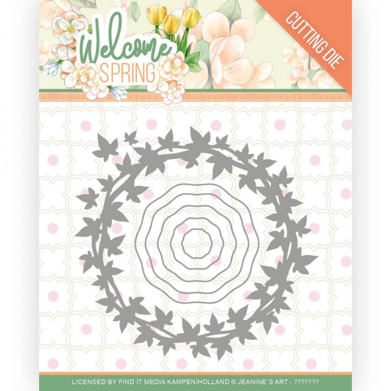 Leaf Wreath - Welcome Spring Cutting Die by Jeanine's Art