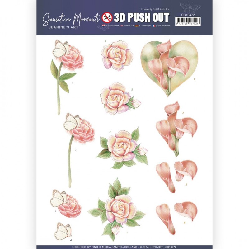 Calla Lily 3D Push Out Sensitive Moments by Jeanine's Art