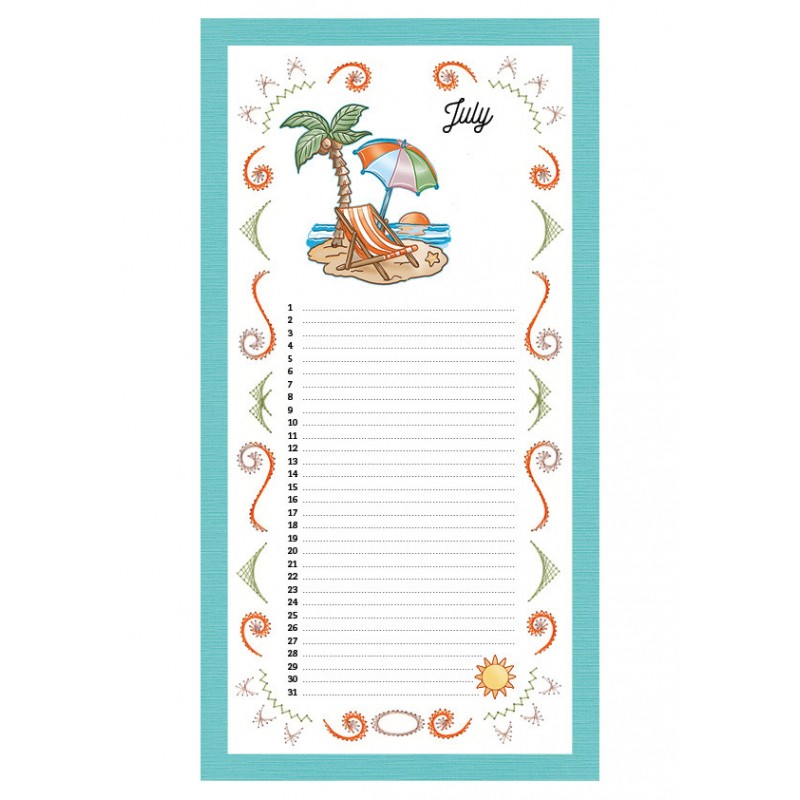 Embroidery Birthday Calendar - ENG