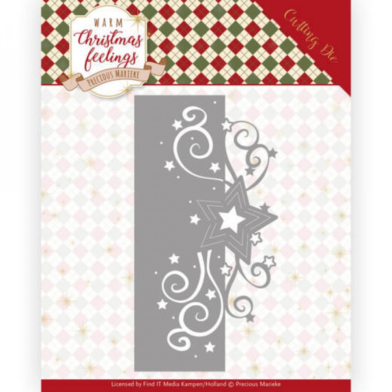 Swirl Star Warm Christmas Feelings Edge Dies by Precious Marieke 