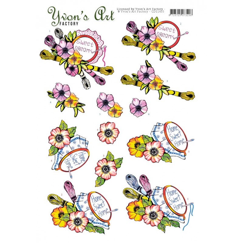 Stitching 3D cutting sheet by Yvon's Art