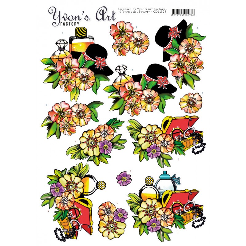 Perfume Byoux 3D Cutting Sheet by Yvon's Art