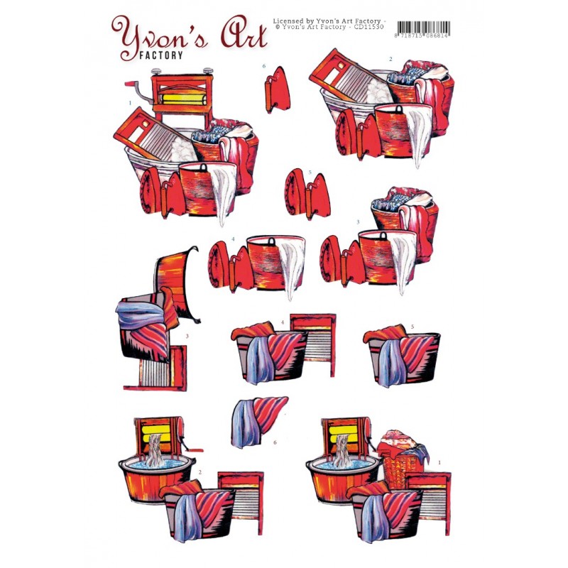 Back in time 3D Cutting Sheet by Yvon's Art