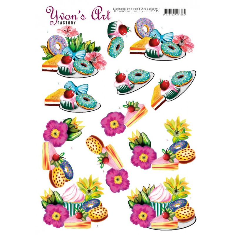 Donuts 3D Cutting Sheets by Yvon's Art