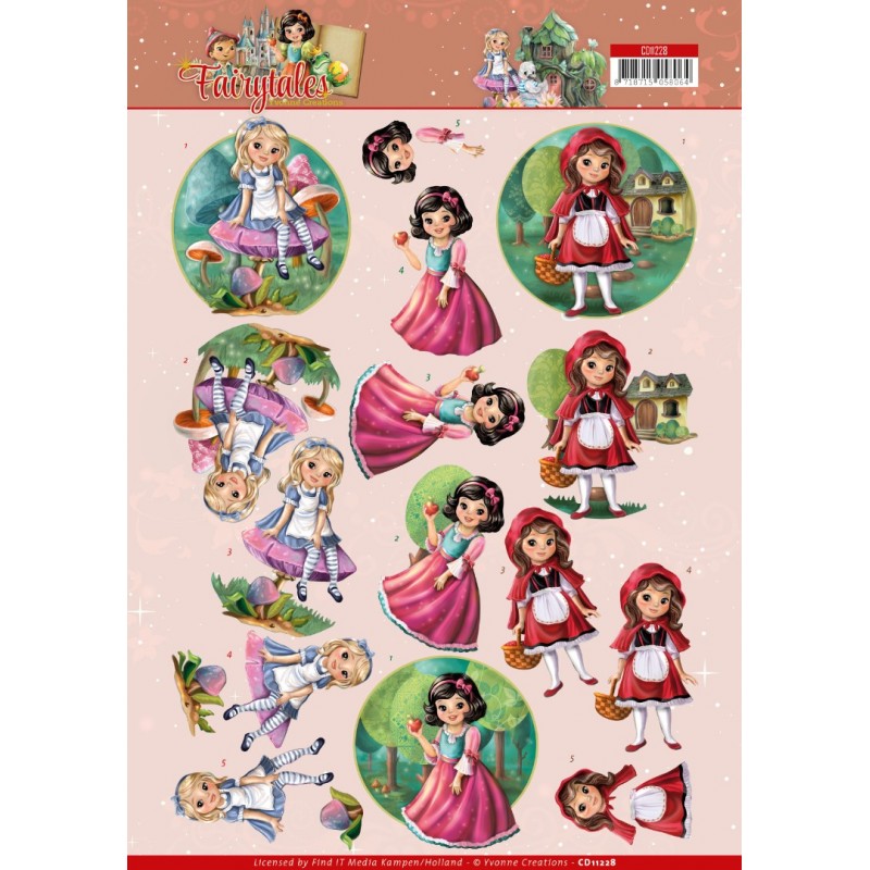 3D Cutting Sheet - Yvonne Creations - Fairytale Princesses
