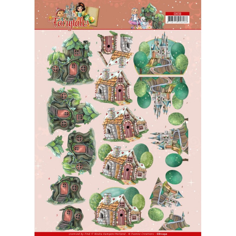 3D Cutting Sheet - Yvonne Creations - Fairytale Houses