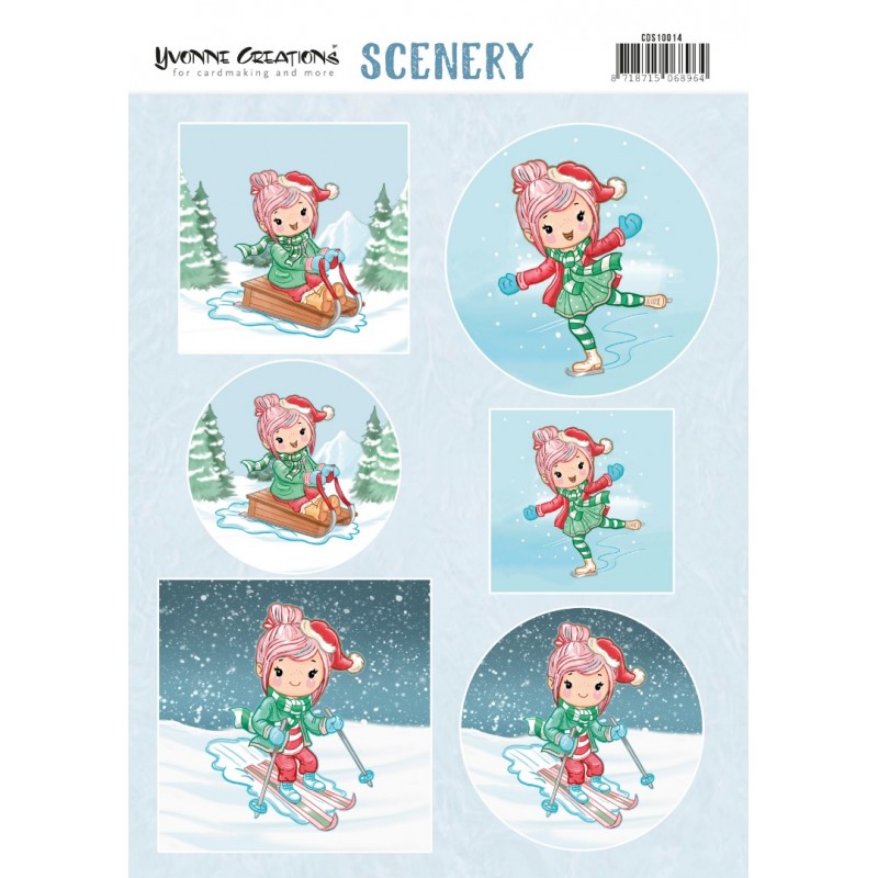 Winter Scenery -  Lola -  3D-Uitdrukvel van Yvonne Creations