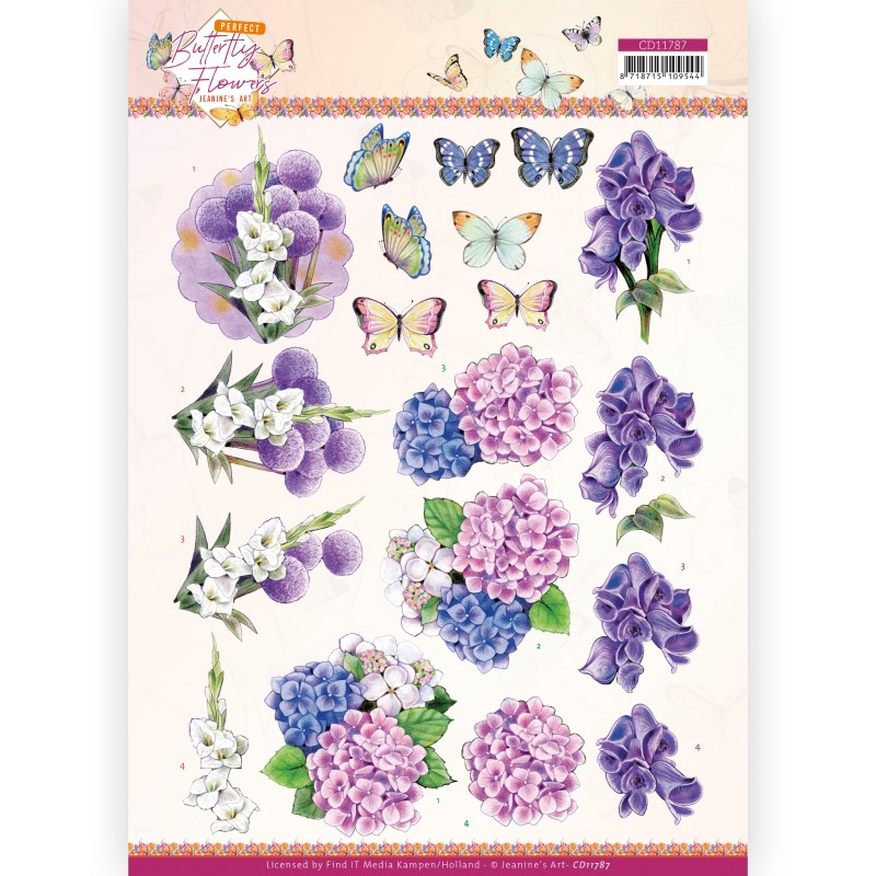 3D Cutting Sheet - Jeanine's Art - Perfect Butterfly Flowers - Hydrangea 3D Cutting Sheet - Jeanine's Art - Perfect Butterfly Flowers - Hydrangea