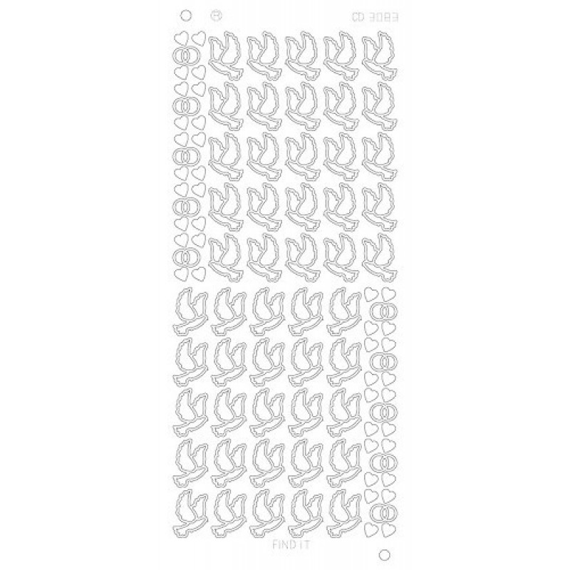 Wedding doves Platinum - Goud