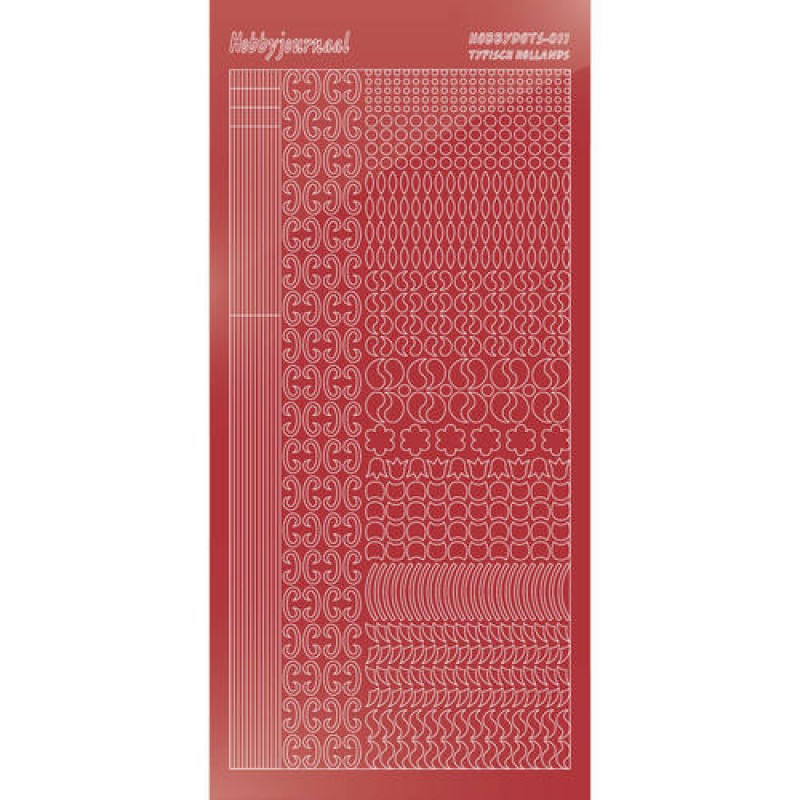 Hobbydots sticker - Mirror - Christmas Red