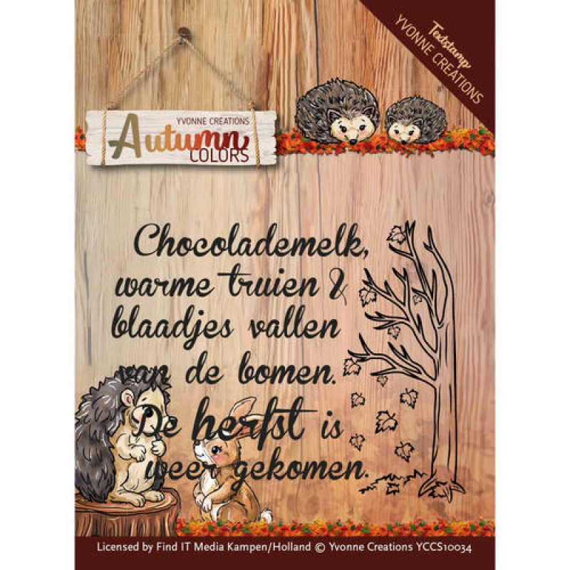Autumn Colors - Text Clear Stamp - Yvonne Creations