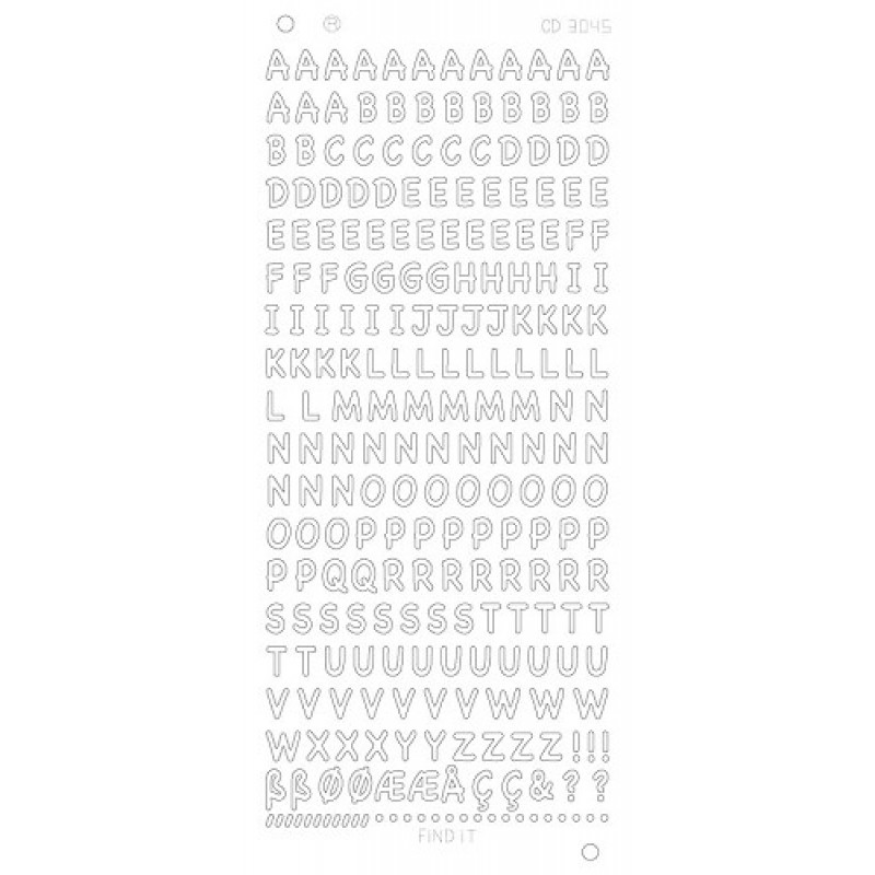 Alphabet Platinum - Zilver