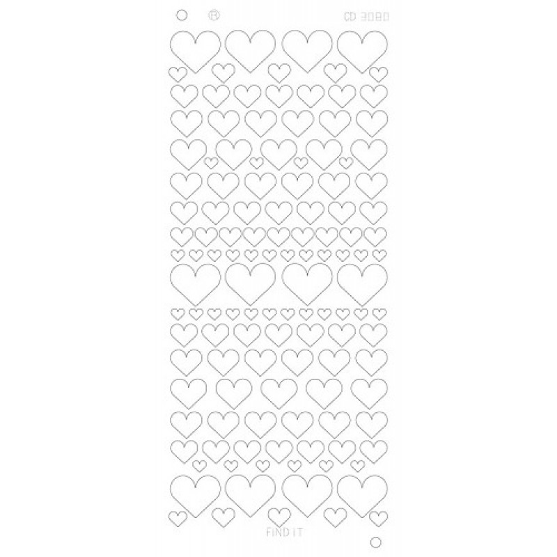 Hearts Various Platinum - Zilver