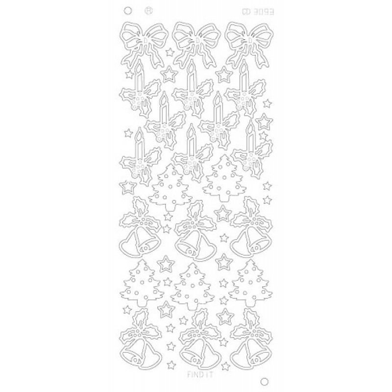 Various X-mas designs Platinum - Zilver