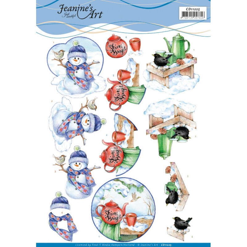 Warme Winter 3D-Knipvel van Jeanine's Art