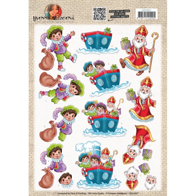 3D Cutting Sheet - Yvonne Creations - Zie ginds komt de stoomboot