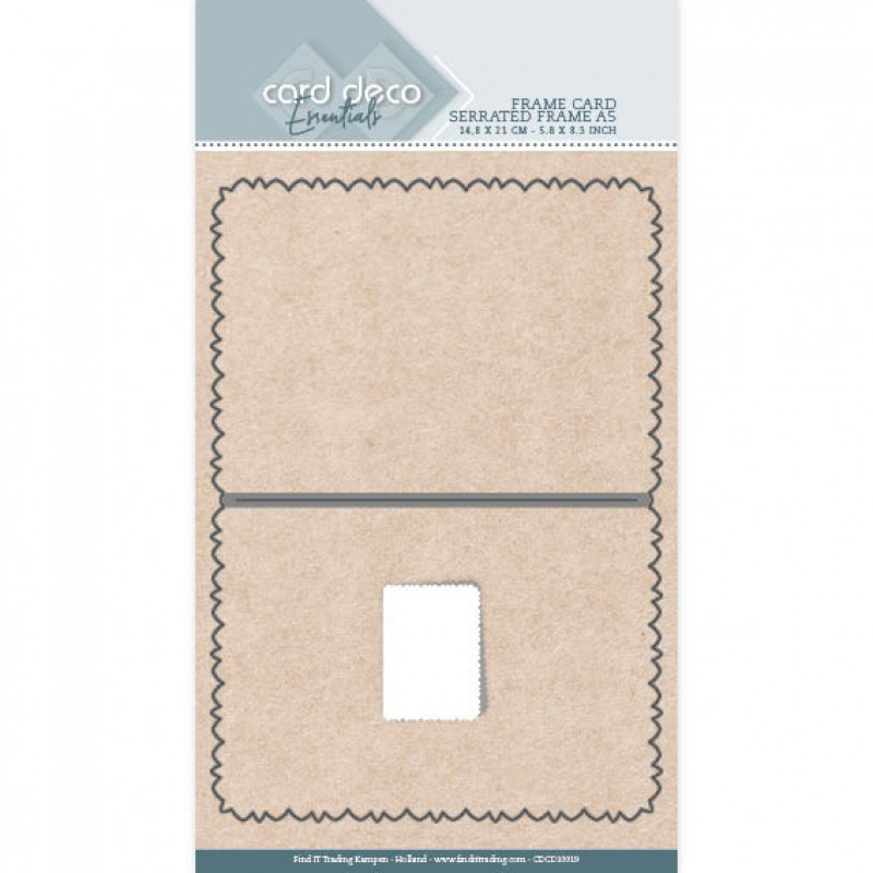Card Deco Essentials Cutting Dies:  Frame Card Serrated Edge A5