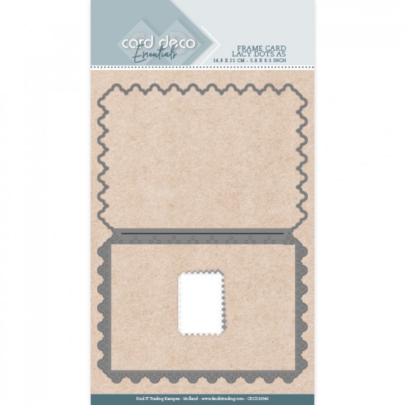 Card Deco Essentials Cutting Dies: Frame Card Lacy Dots A5
