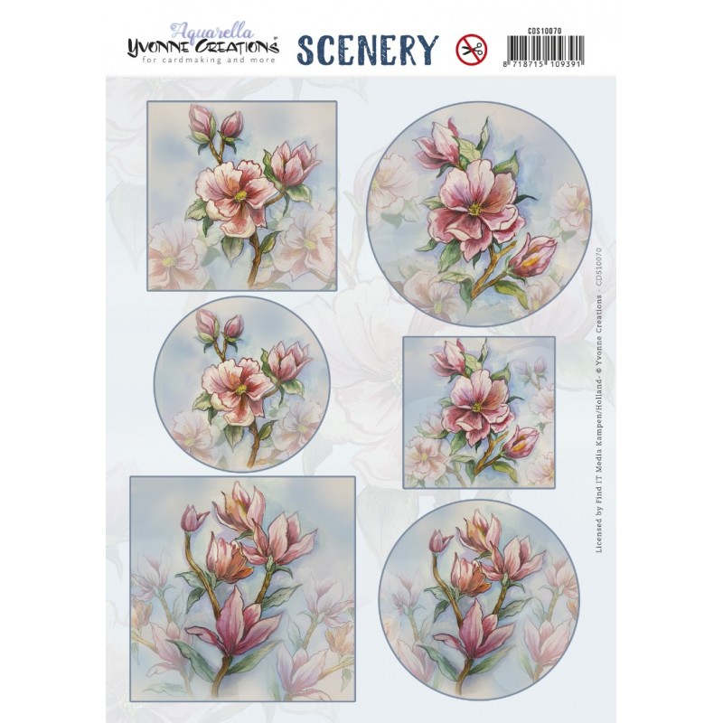 Push Out Scenery - Yvonne Creations - Aquarella - Magnolia