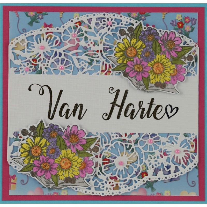 Dies - Yvonne Creations - Bubbly Girls - Sweetheart - Flower Frame