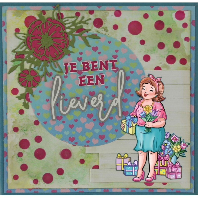 3D Cutting Sheet - Yvonne Creations - Bubbly Girls - Sweetheart - Flowers and gifts