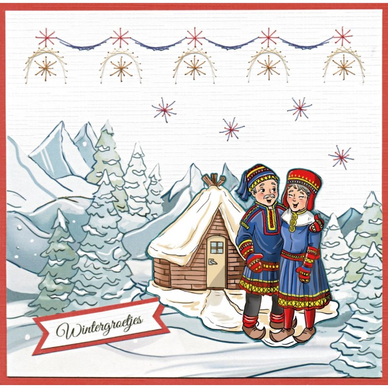 3D Cutting Sheet - Yvonne Creations - Funky Nanna – Nordic Winter - Ice Fishing