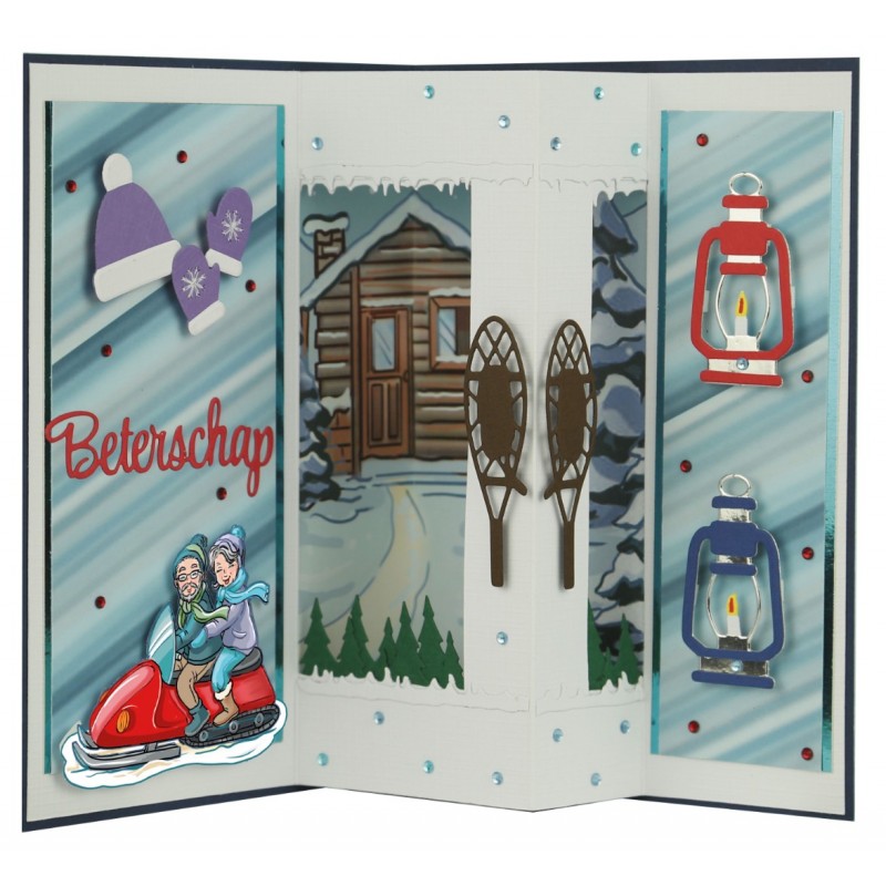 3D Cutting Sheet - Yvonne Creations - Funky Nanna – Nordic Winter - On the go