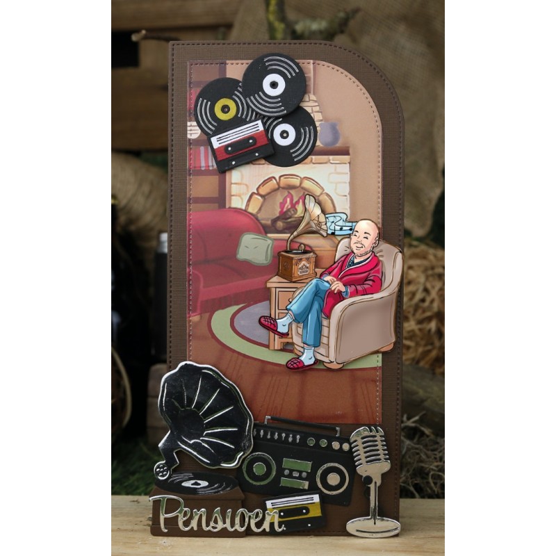 3D Cutting Sheet - Yvonne Creations - Big Guys - Back in Time - Music