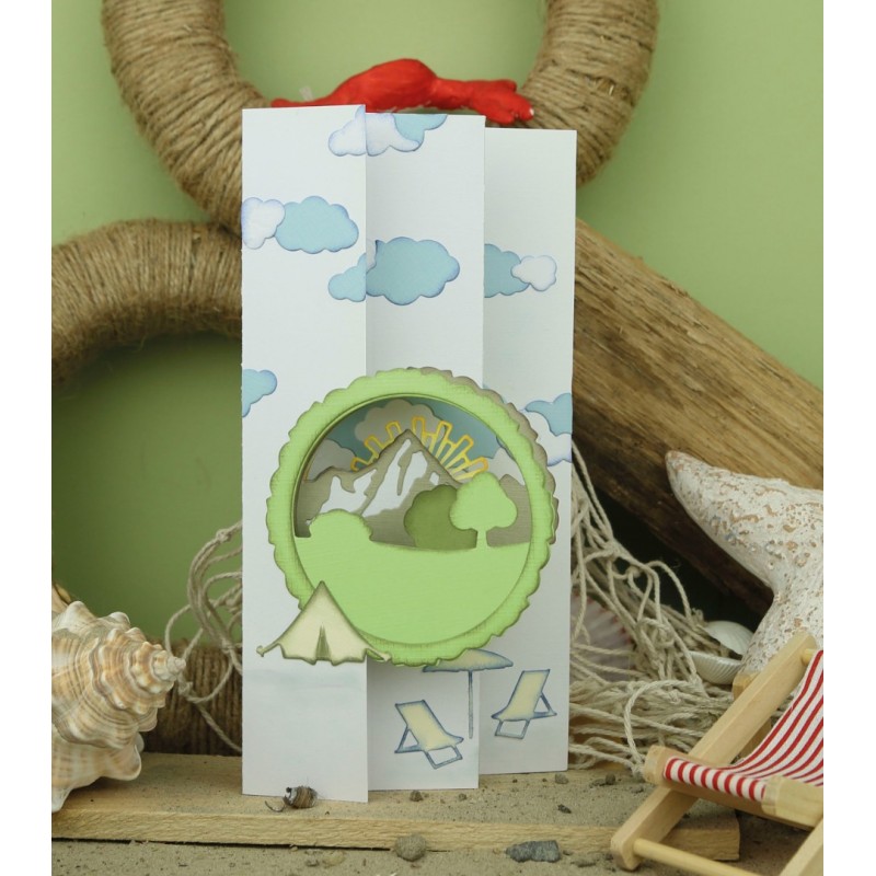 Card Deco Essentials - Build a Scene Dies - In the Mountains