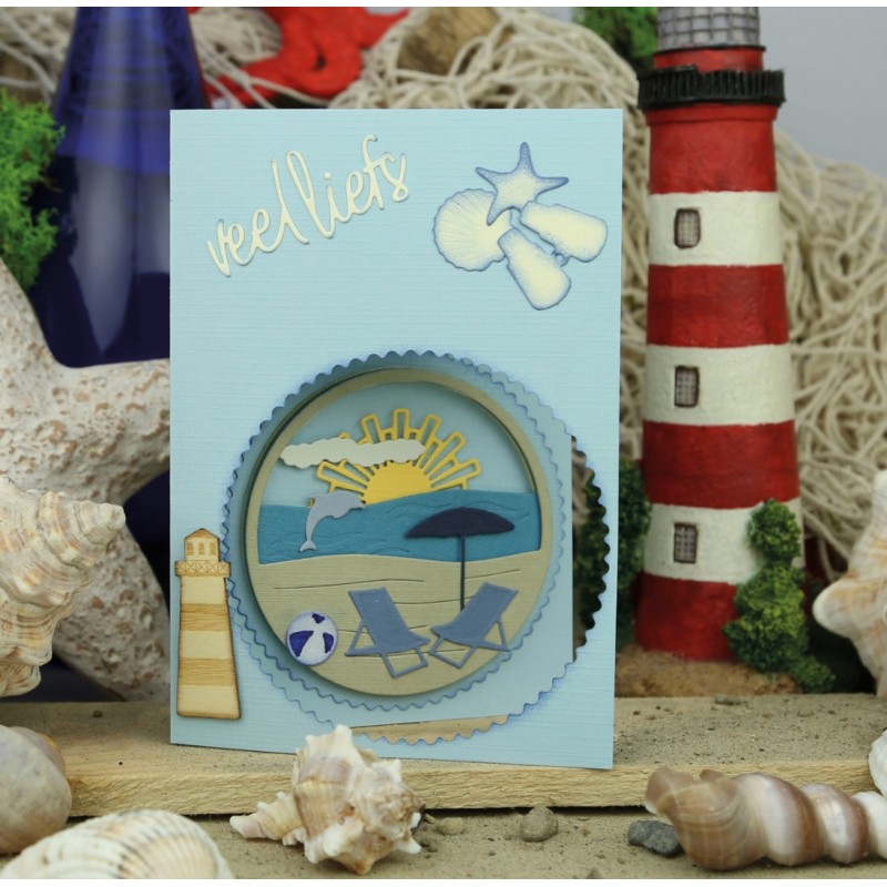 Card Deco Essentials - Build a Scene Dies - On the Beach