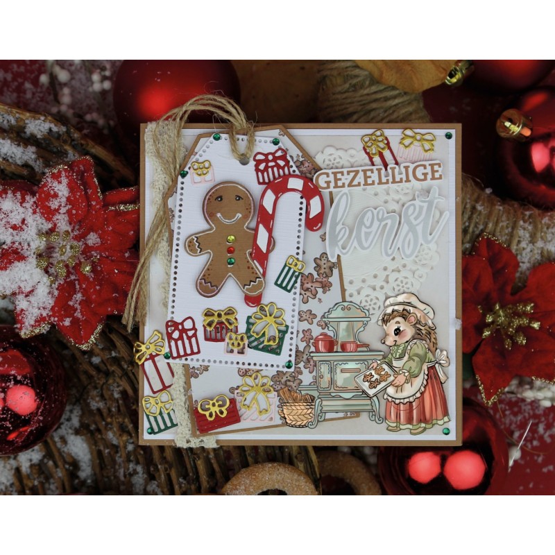 3D Cutting Sheet - Yvonne Creations - A Gift for Christmas - Christmas Cake