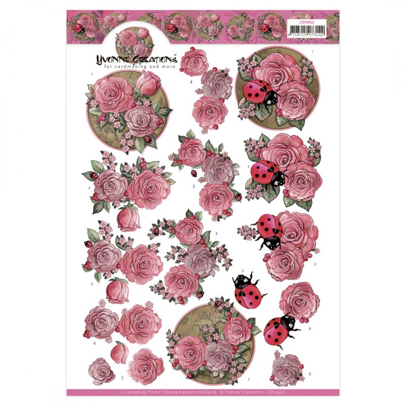 3D Cutting Sheet - Yvonne Creations - Ladybug