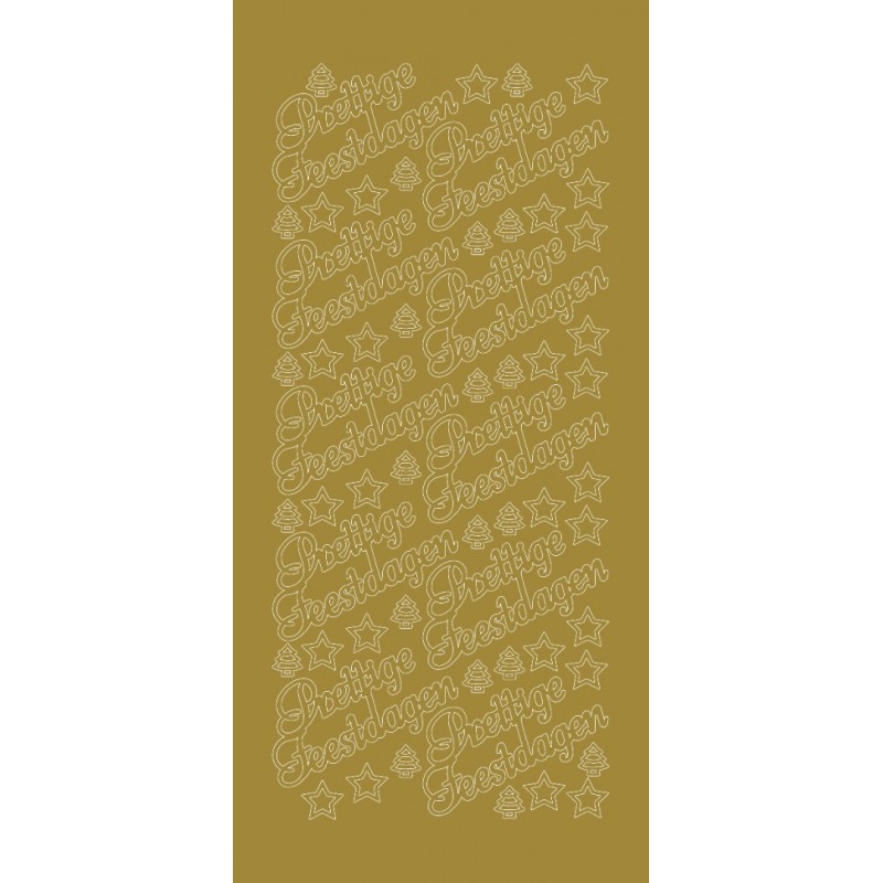 Prettige feestdagen groot - Gold