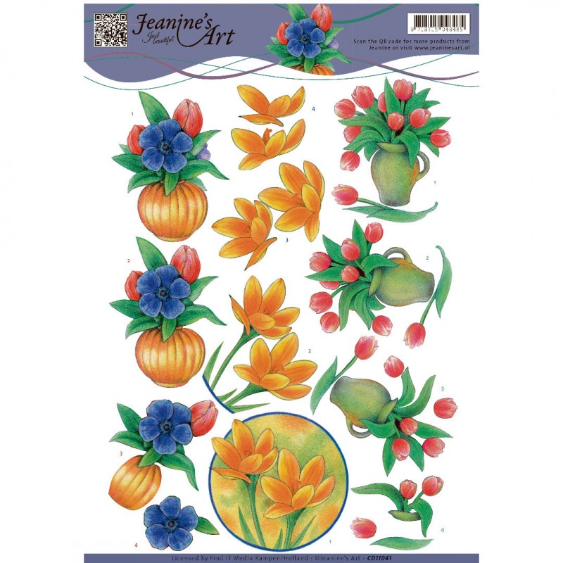 3D Cutting Sheet - Jeanine's Art - Flowers