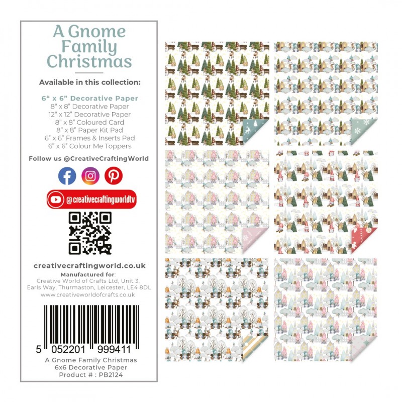 The Paper Boutique A Gnome Family Christmas 6x6 Decorative Paper Pad