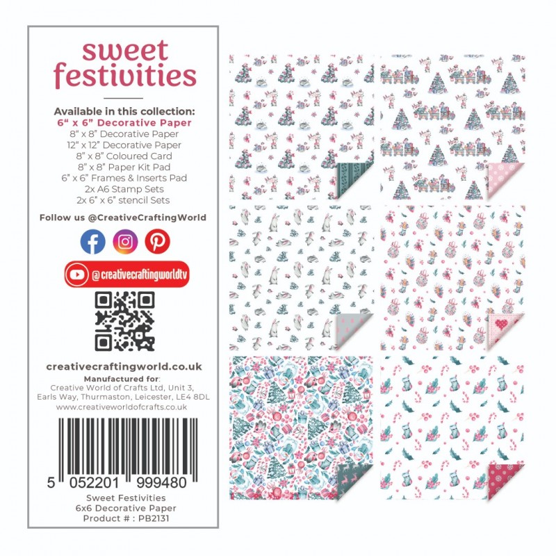 The Paper Boutique Sweetest Festivities 6x6 Decorative Paper Pad