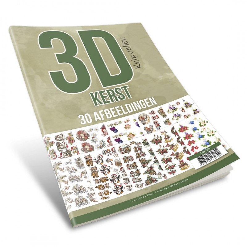 3D Knipvellenboek - Kerst 1