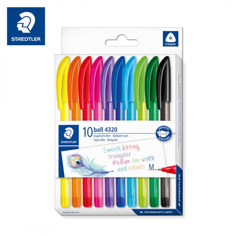 ball 4320 M balpen - kartonnen etui 10 schrijfkleuren
