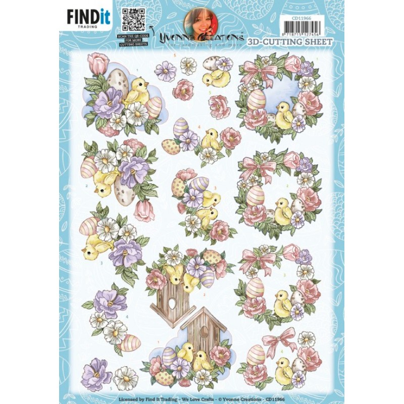 3D Cutting Sheets - Yvonne Creations - Easter Chick