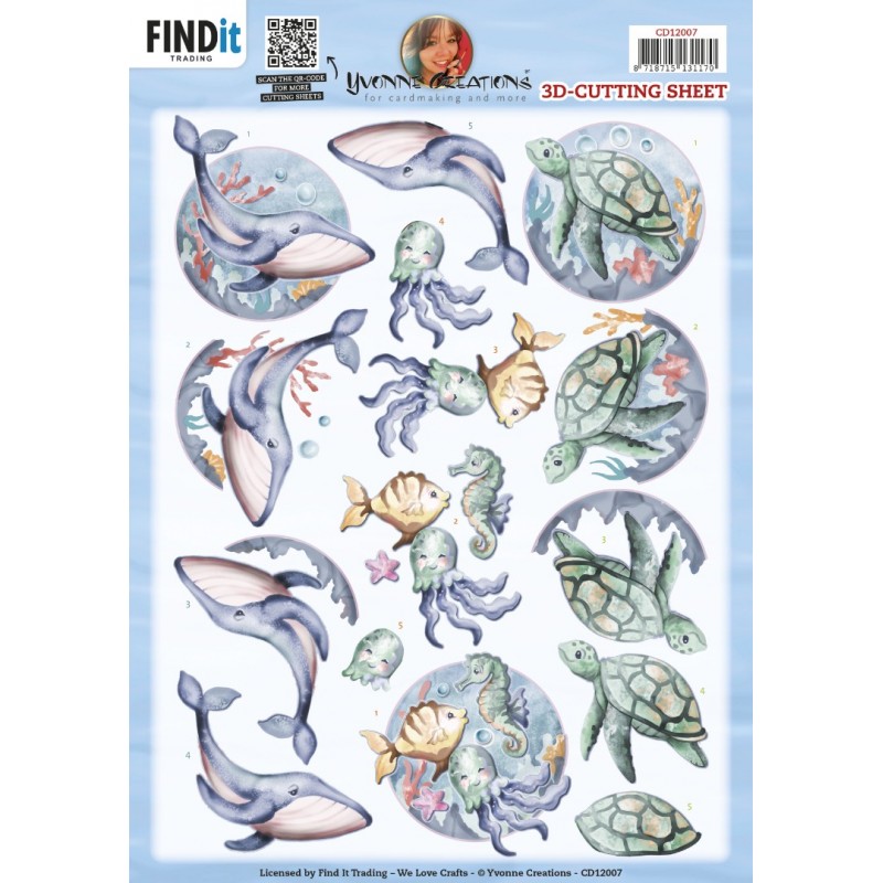 3D Cutting Sheets - Yvonne Creations - Colorful Ocean